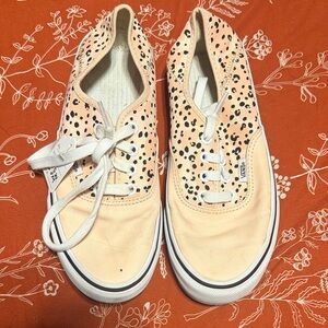 Vans Women’s Peach Canvas Sneakers with Black Speckle
